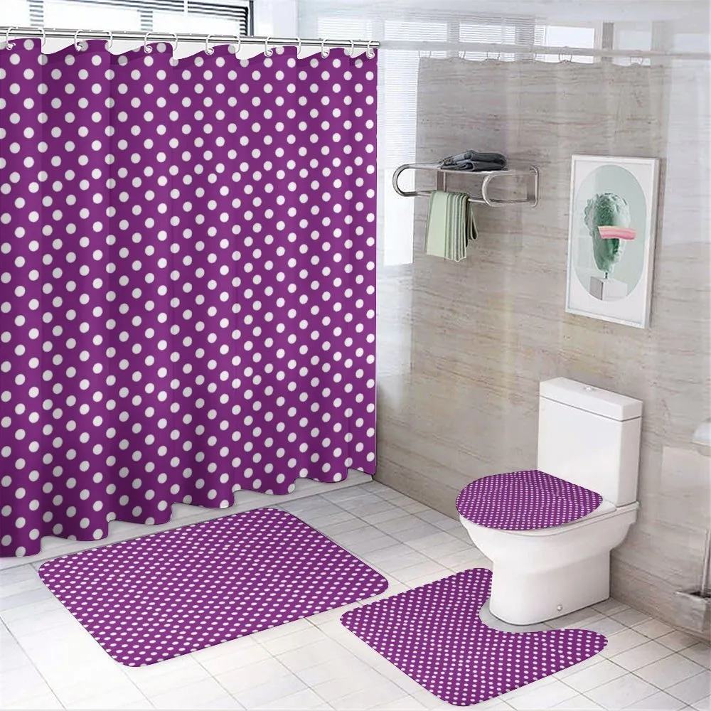 Old Fashioned Vivid Dots — 4-Piece Bathroom Set preview