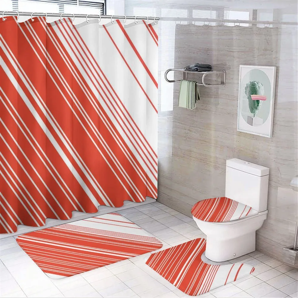 Barcode Lines Design 4-Piece Bathroom Set product video