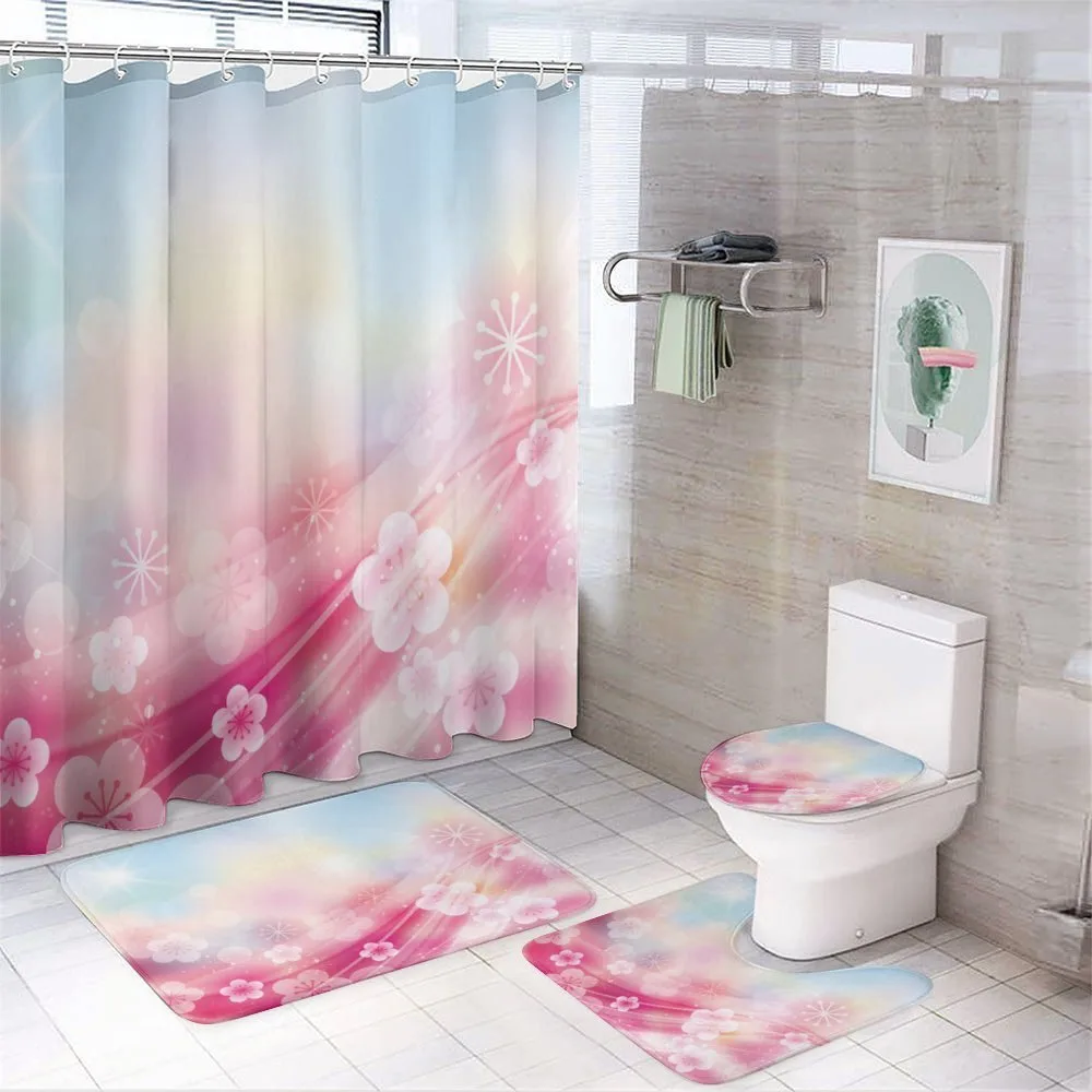 Blossoms Flowers Buds — 4-Piece Bathroom Set preview