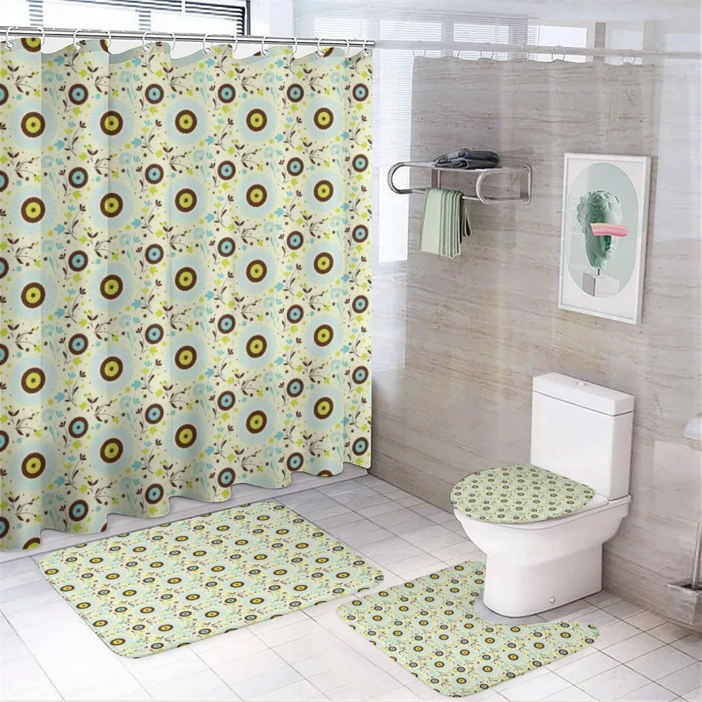Botanical Abstract Art — 4-Piece Bathroom Set preview