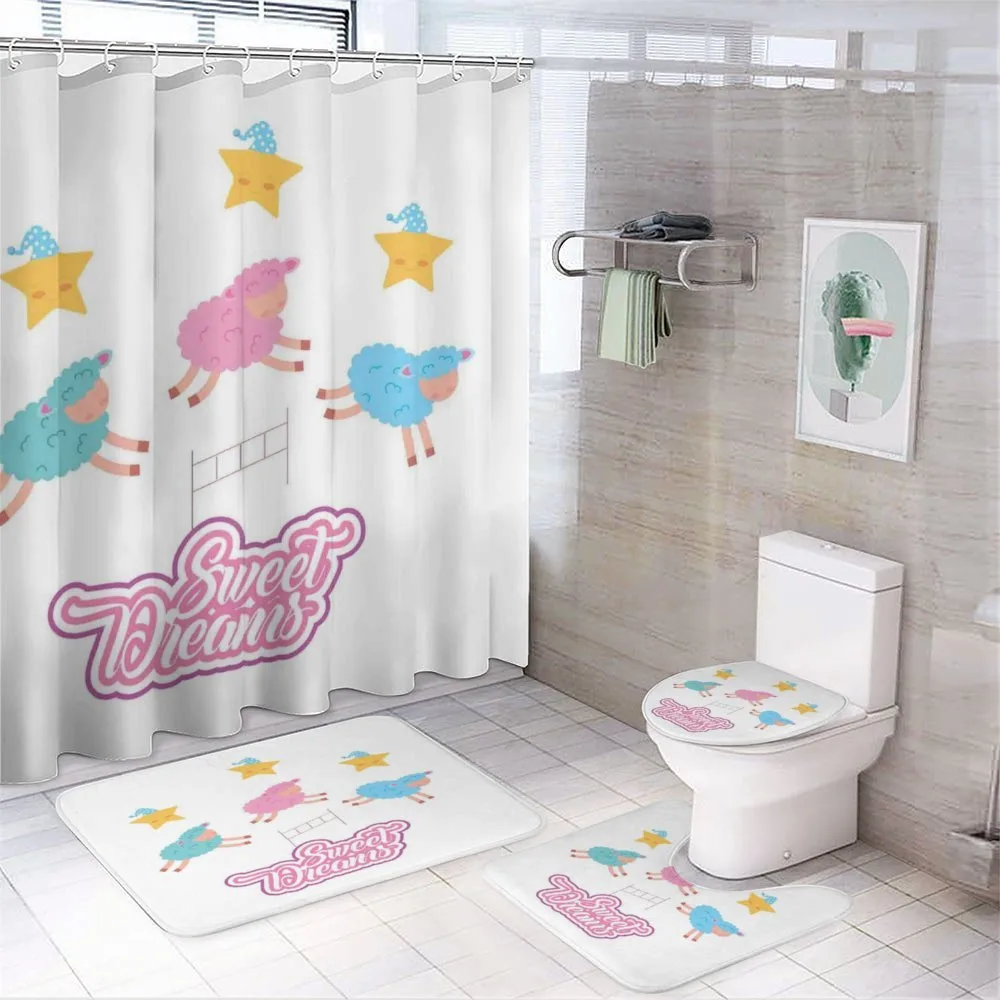 Cartoon Sheep — 4-Piece Bathroom Set preview