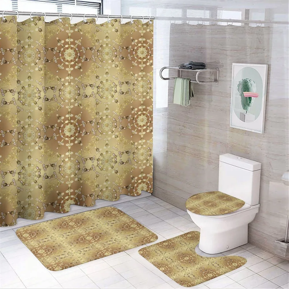 Connected Royal Motifs 4-Piece Bathroom Set product video