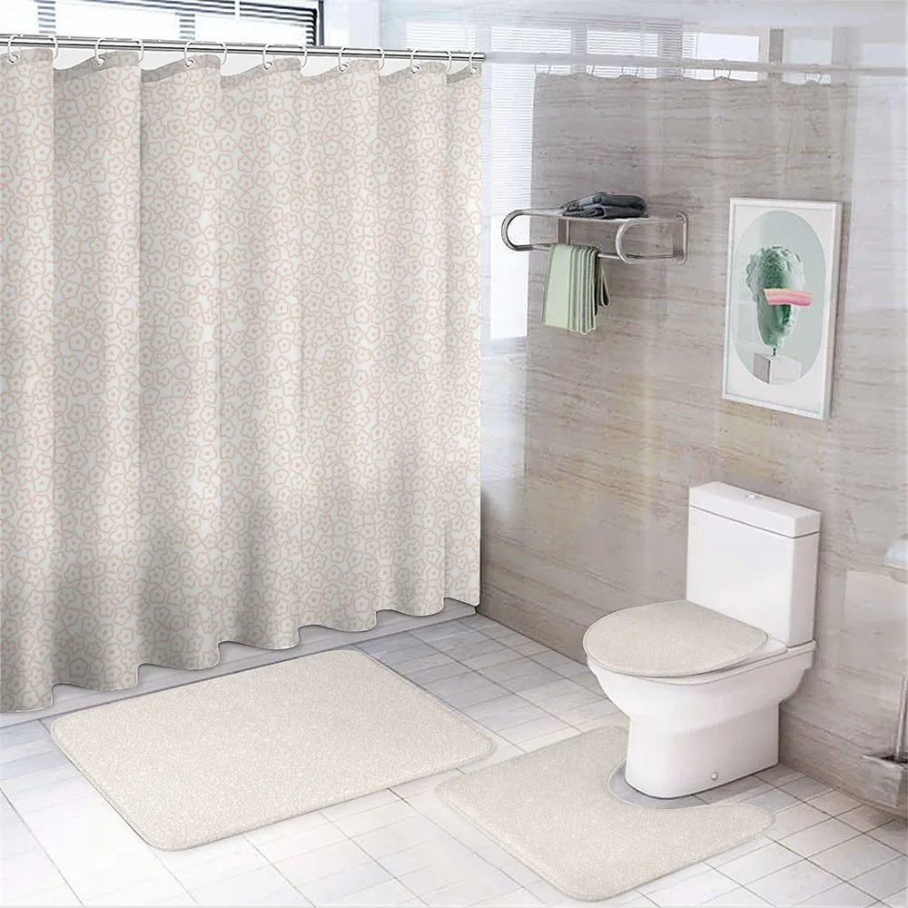 Doodle Spring Flowers — 4-Piece Bathroom Set preview