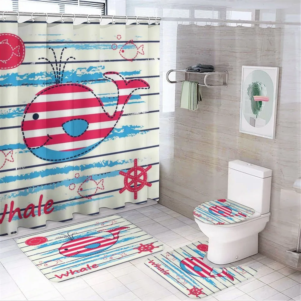 Fish Sailor Marine Sea — 4-Piece Bathroom Set preview