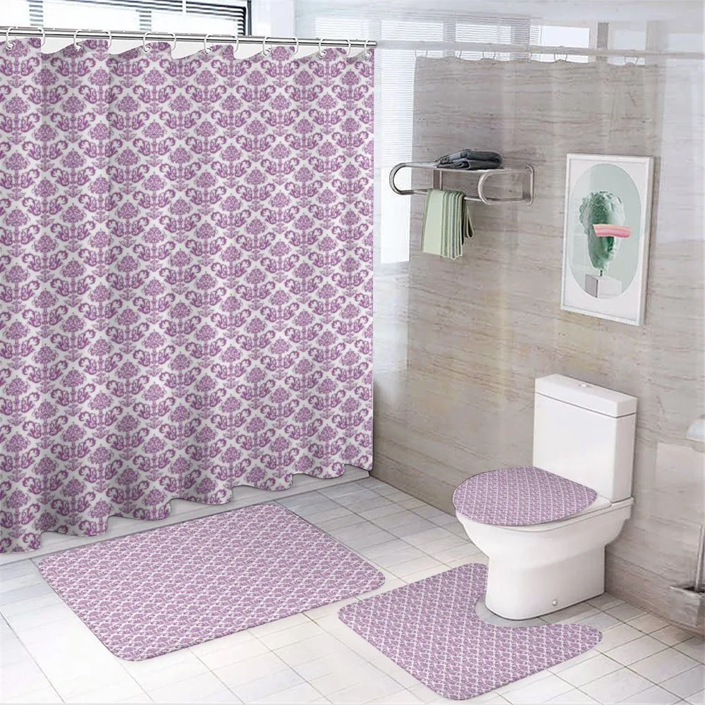 Floral Lavender Bloom — 4-Piece Bathroom Set preview