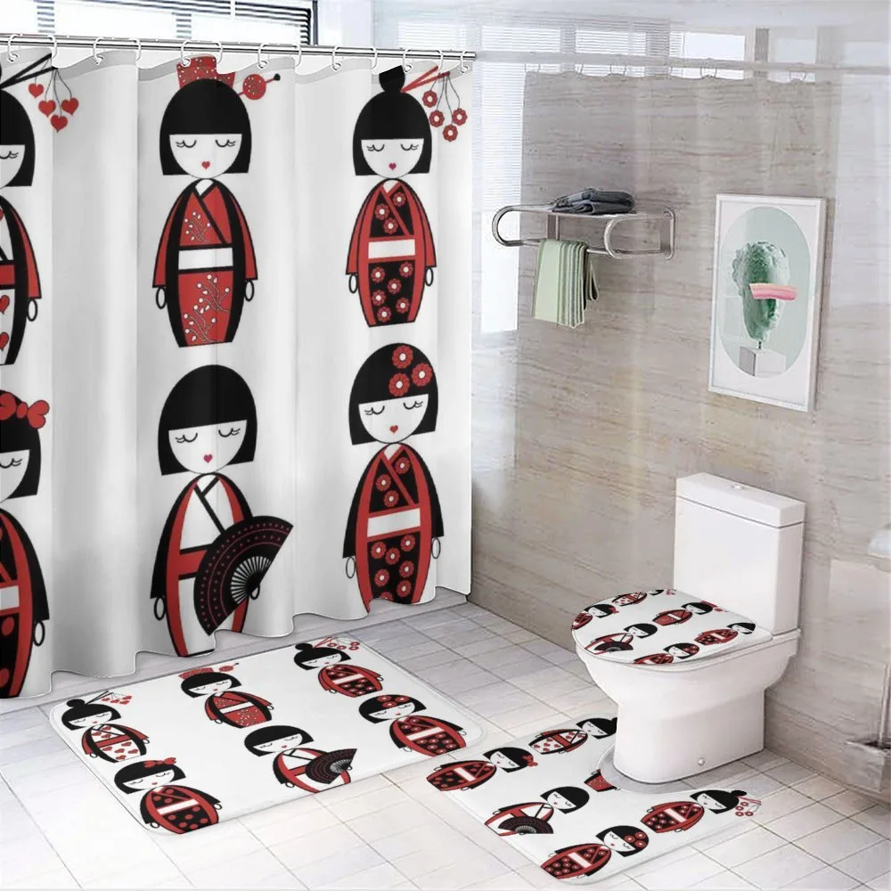 Geisha Dolls Folkloric — 4-Piece Bathroom Set preview