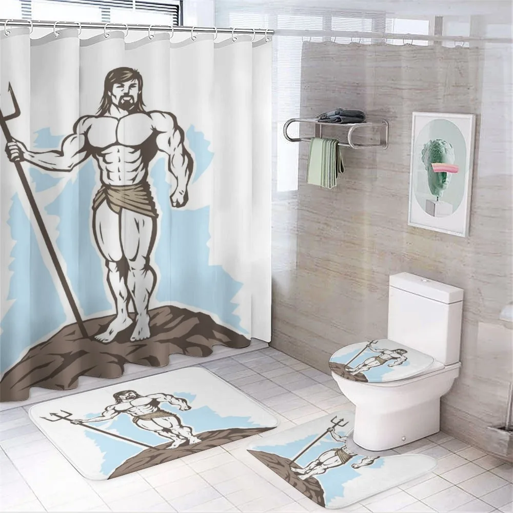 Greek Myth Man on a Rock — 4-Piece Bathroom Set preview