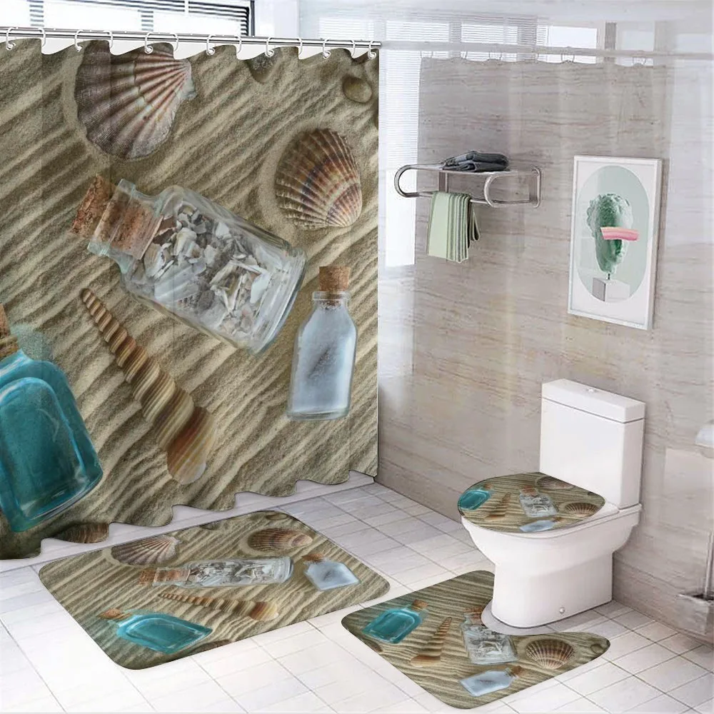Nautical Shells on Sands — 4-Piece Bathroom Set preview