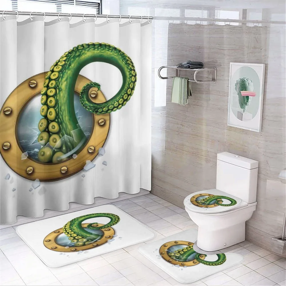 Ship Porthole Tentacles — 4-Piece Bathroom Set preview