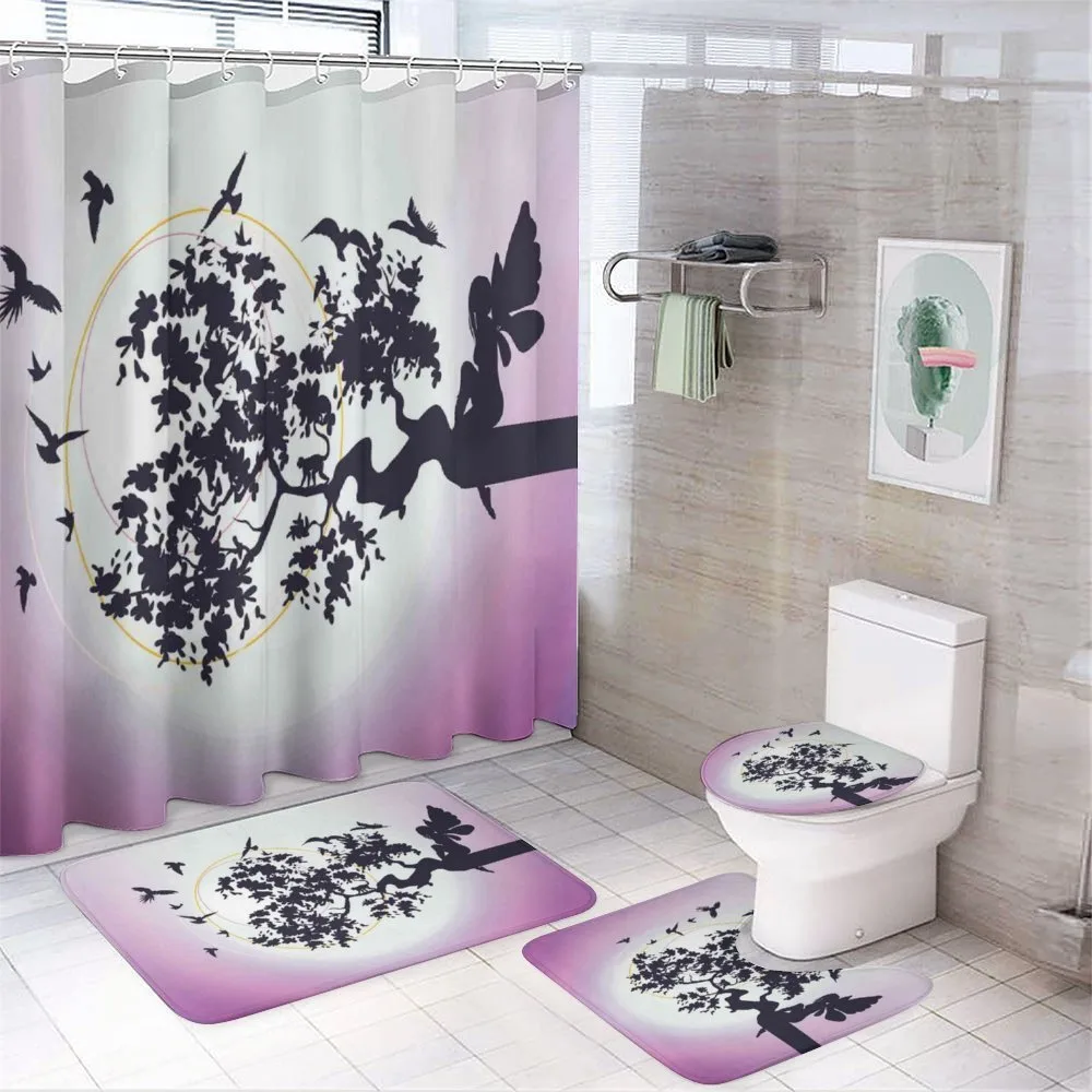 Fantasy Fairy Tree Birds — 4-Piece Bathroom Set preview