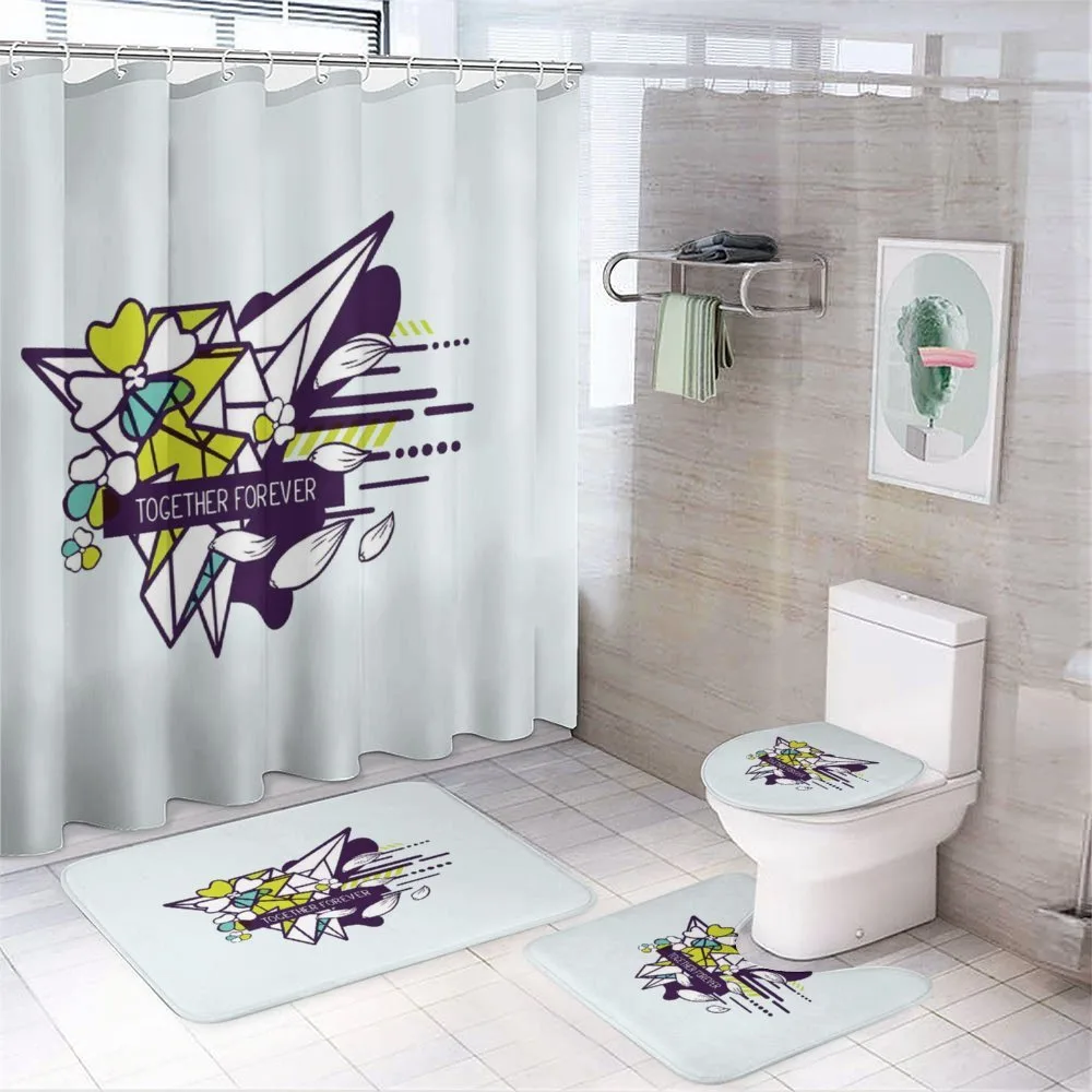 Floral and Abstract — 4-Piece Bathroom Set preview