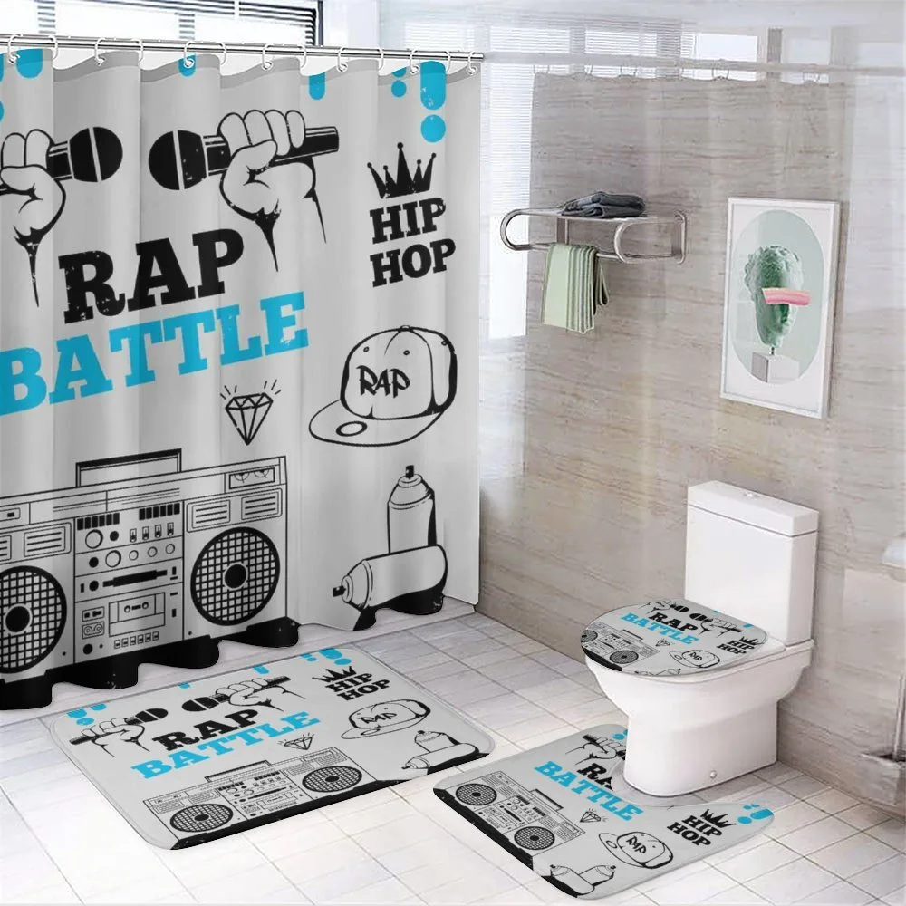Freestyle Rap Duel — 4-Piece Bathroom Set preview