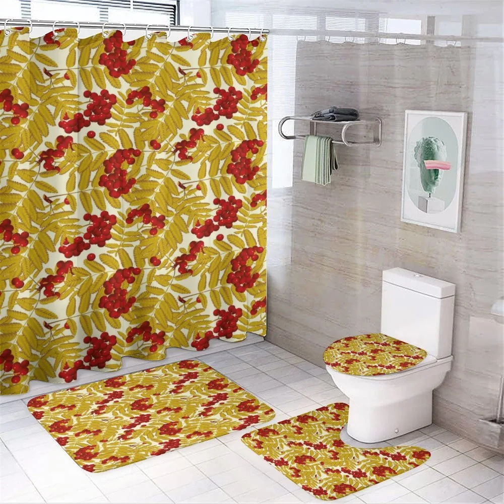 Juicy Ripe Fruits Leafage — 4-Piece Bathroom Set preview