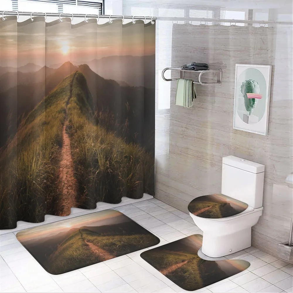 Road Cliff Sun Hike — 4-Piece Bathroom Set preview