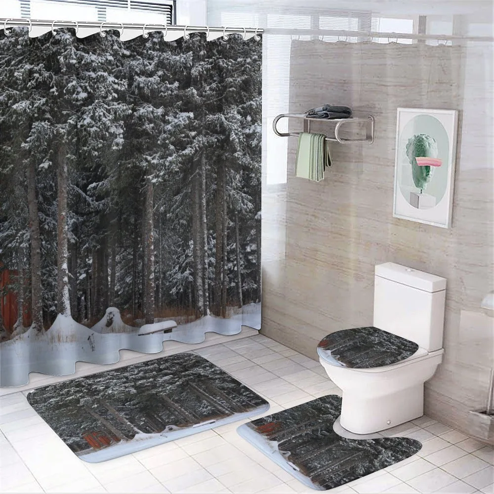 Snowy Forest Cottage — 4-Piece Bathroom Set preview