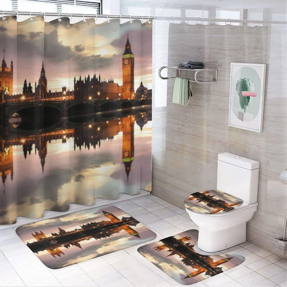 Surreal Evening Big Ben — 4-Piece Bathroom Set preview