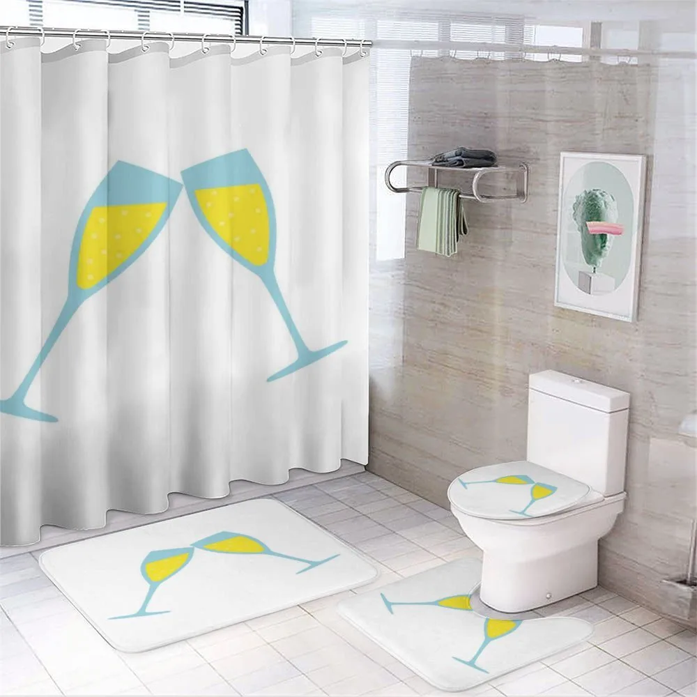 Toasting Having Fun Theme — 4-Piece Bathroom Set preview