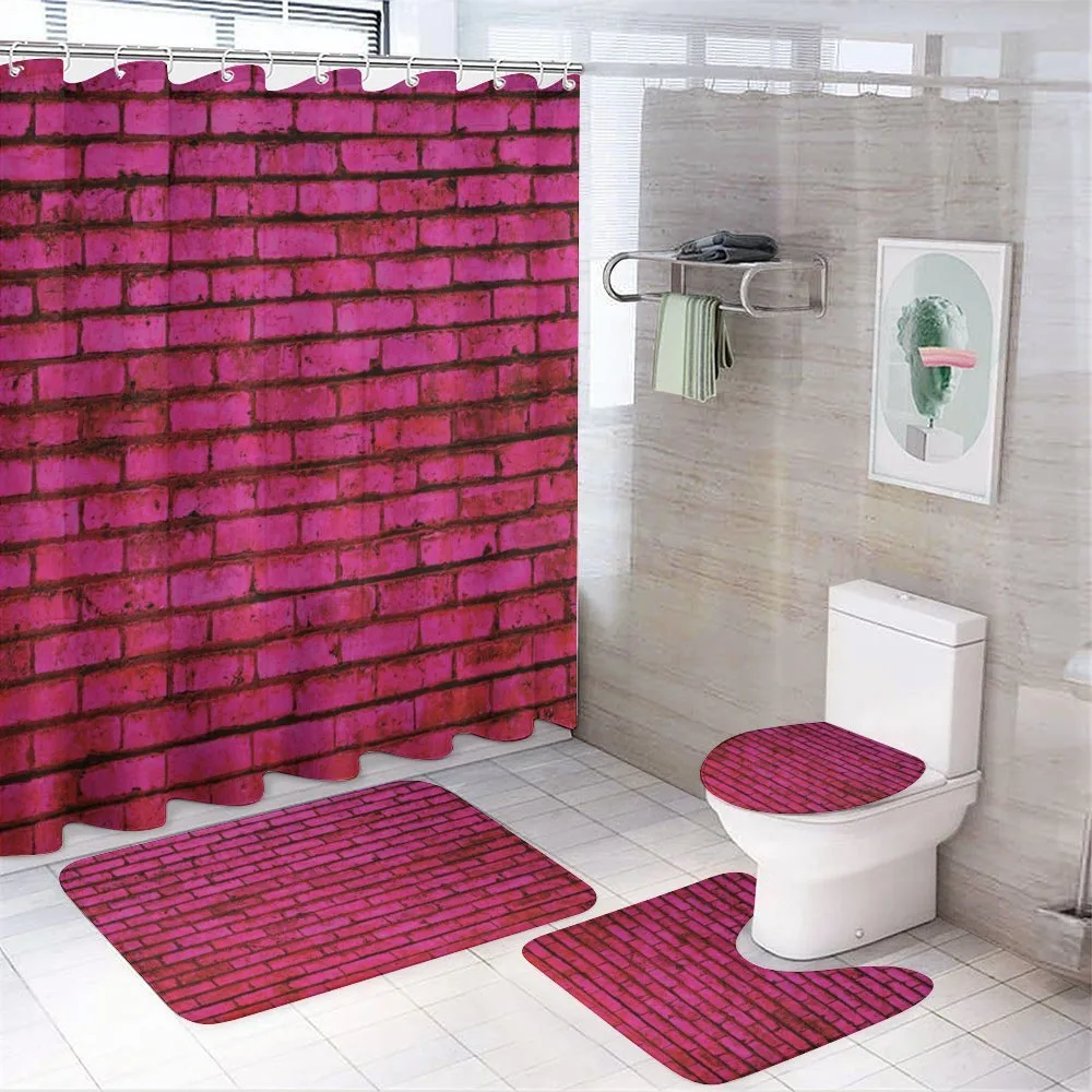 Grunge Bricks Art — 4-Piece Bathroom Set preview