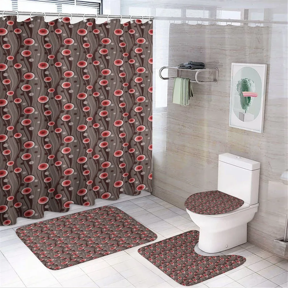 Lines Circular Motifs — 4-Piece Bathroom Set preview
