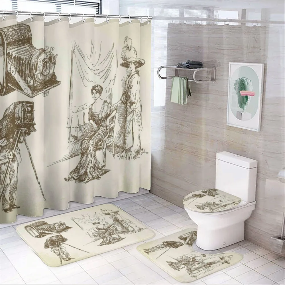 Nostalgic Camera — 4-Piece Bathroom Set preview