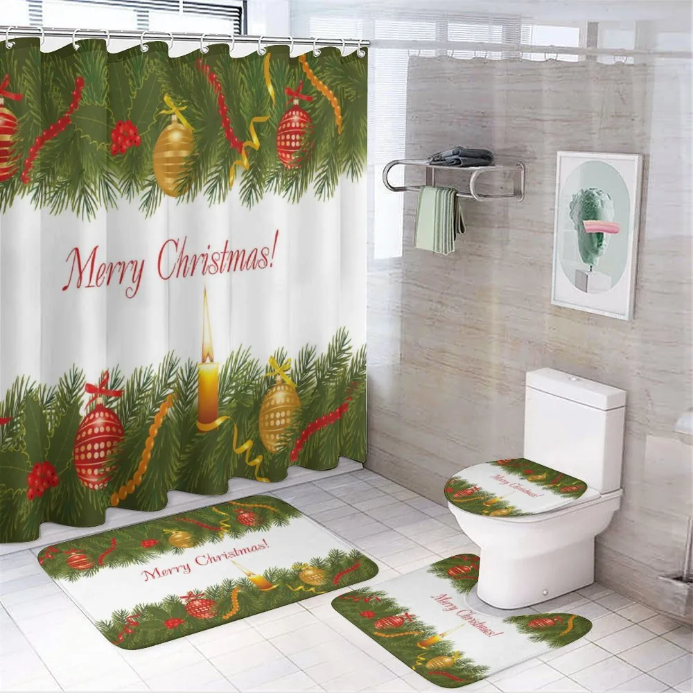 Tree Candle Greeting — 4-Piece Bathroom Set preview