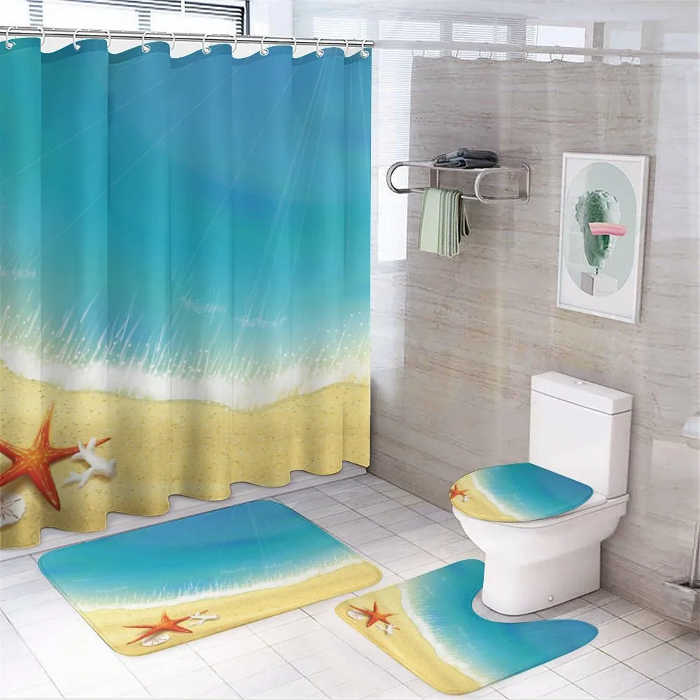 Waves on Beach — 4-Piece Bathroom Set preview