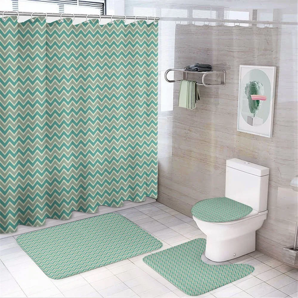 Abstract Herringbone — 4-Piece Bathroom Set preview