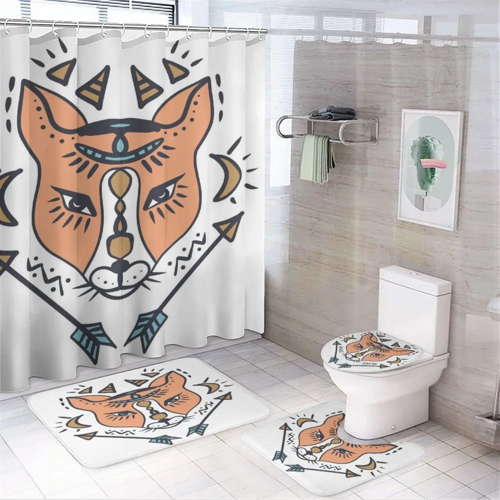 Boho Animal Head with Arrows — 4-Piece Bathroom Set preview