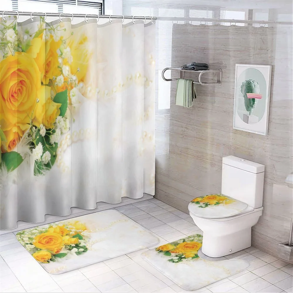 Bouquet of Romantic Flower — 4-Piece Bathroom Set preview