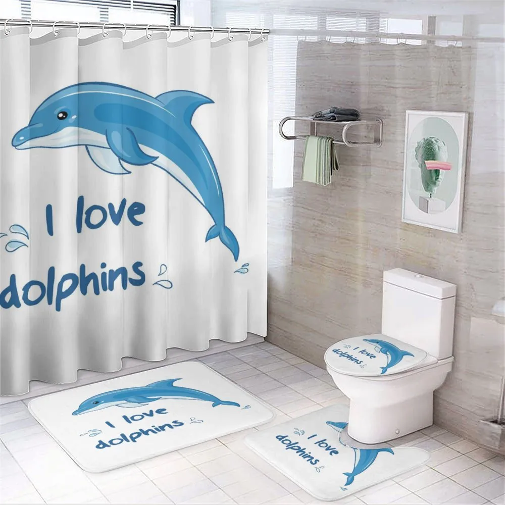 Cartoon Ocean Animals — 4-Piece Bathroom Set preview