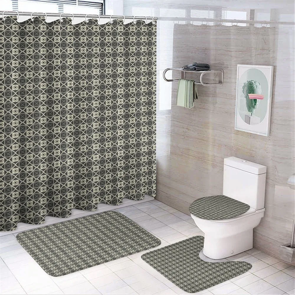 Continuous Tile Like Squares — 4-Piece Bathroom Set preview