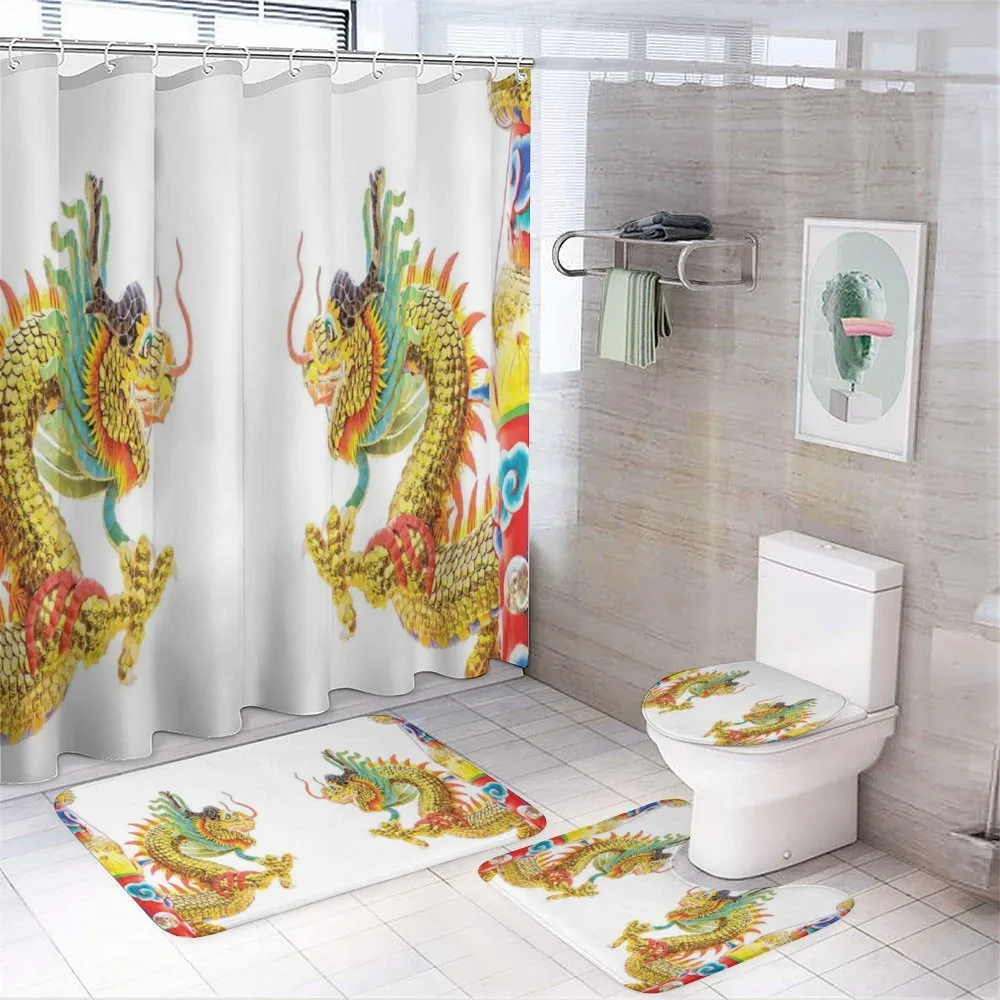 Dragon Oriental Culture — 4-Piece Bathroom Set preview