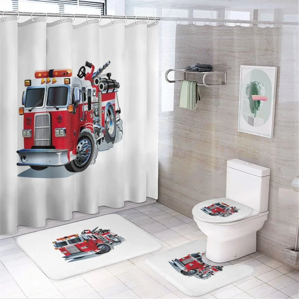 Fire Brigade Vehicle — 4-Piece Bathroom Set preview