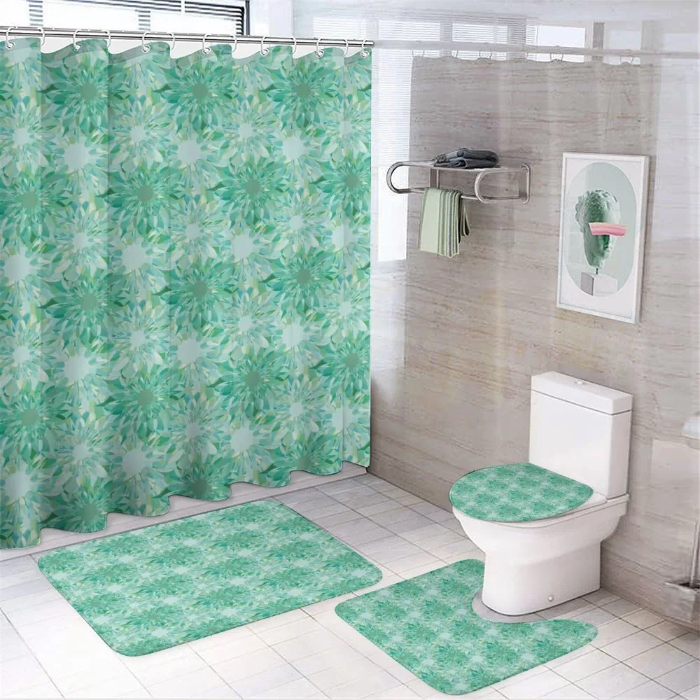 Floral Pattern with Beryl — 4-Piece Bathroom Set preview