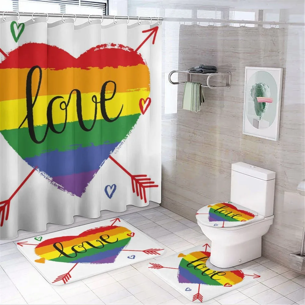 Heart Arrows Love Doodle — 4-Piece Bathroom Set preview