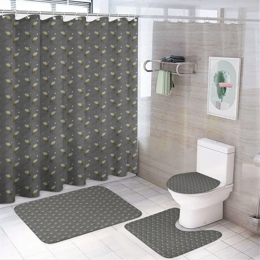 Herons with Dots — 4-Piece Bathroom Set preview