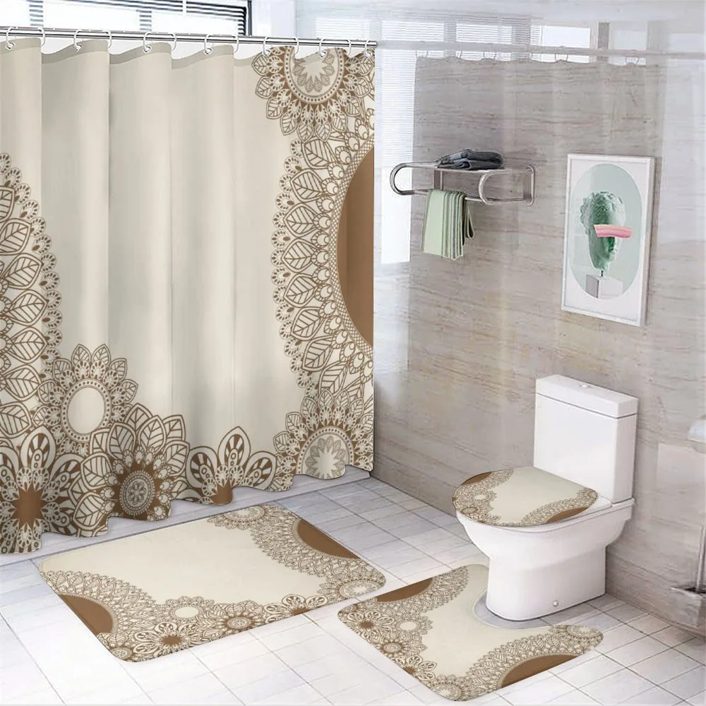 Old Fashioned Mandala Art — 4-Piece Bathroom Set preview