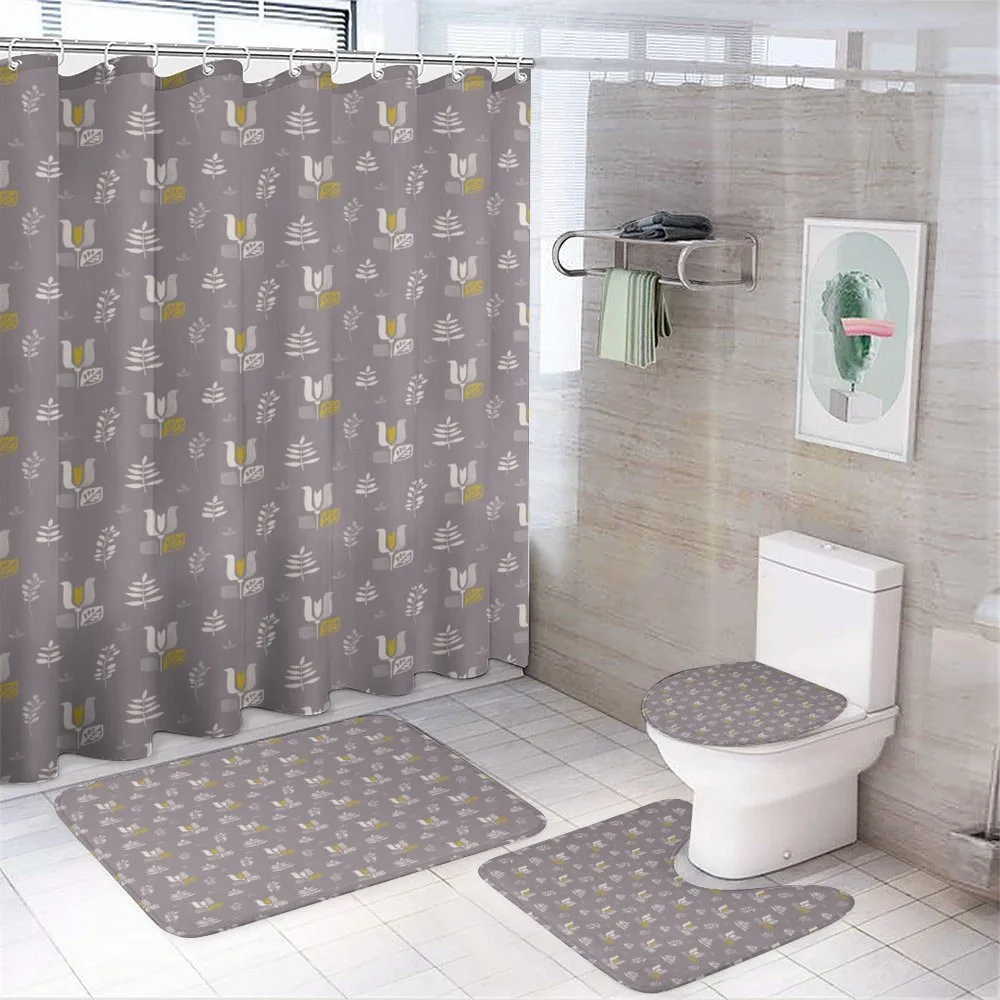 Vintage Botanical Pattern — 4-Piece Bathroom Set preview