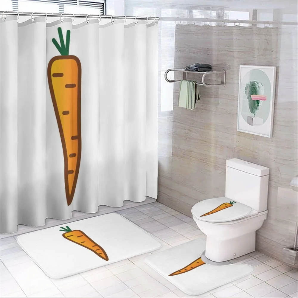 Carrot Drawing — 4-Piece Bathroom Set preview