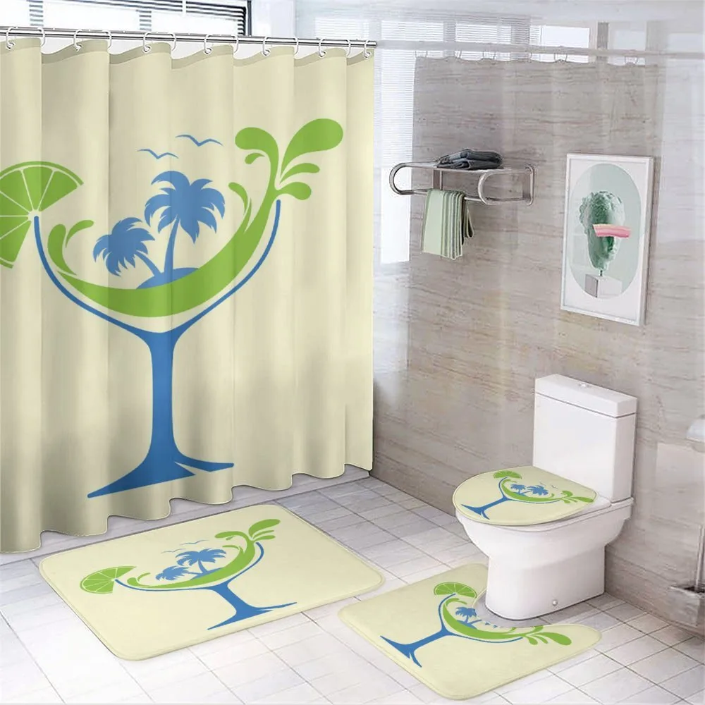 Cocktail Beach Bar with Glass — 4-Piece Bathroom Set preview