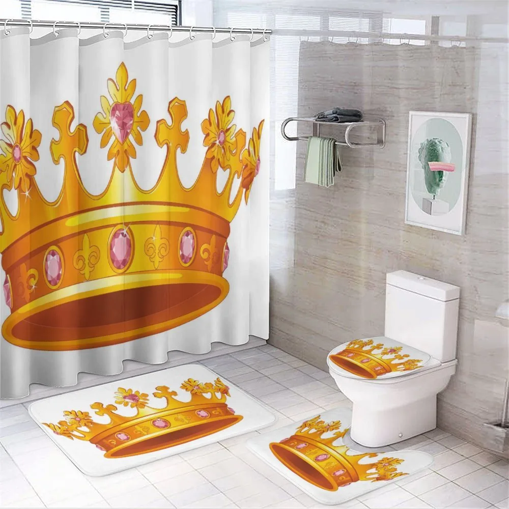 Crown Tiara with Gems — 4-Piece Bathroom Set preview