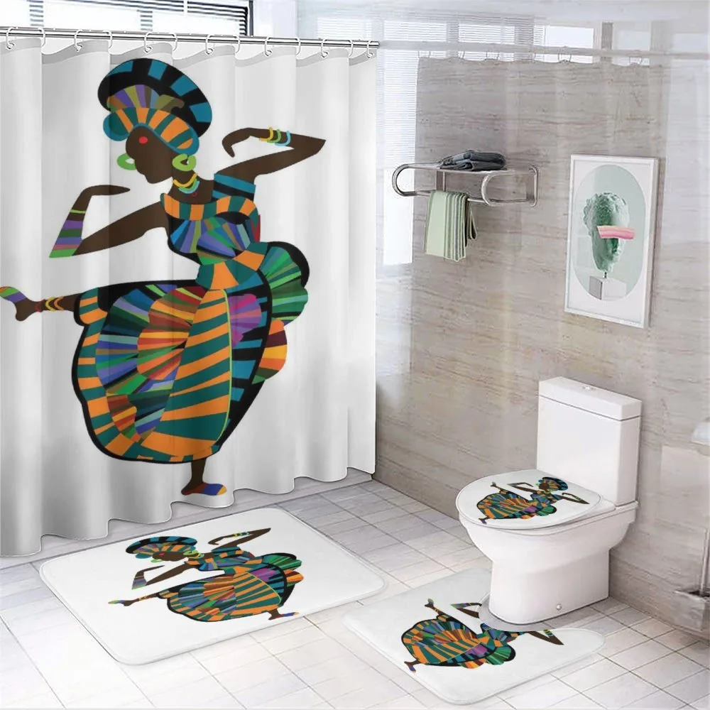 Dancing Zulu Girl — 4-Piece Bathroom Set preview