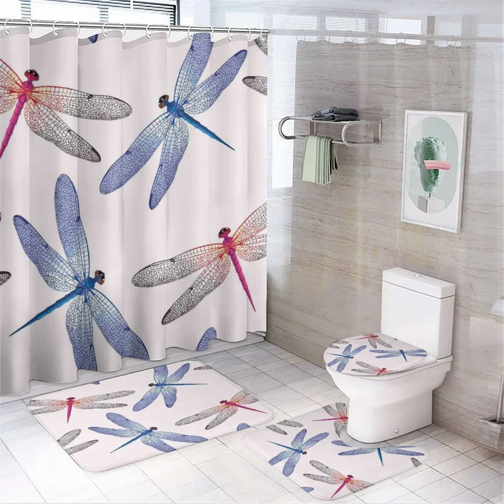 Dragonfly Wings Art — 4-Piece Bathroom Set preview