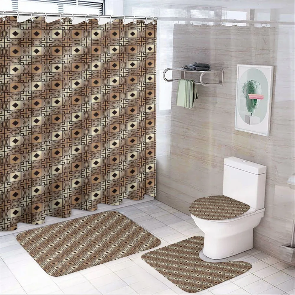 Transitioned Tetragons — 4-Piece Bathroom Set preview