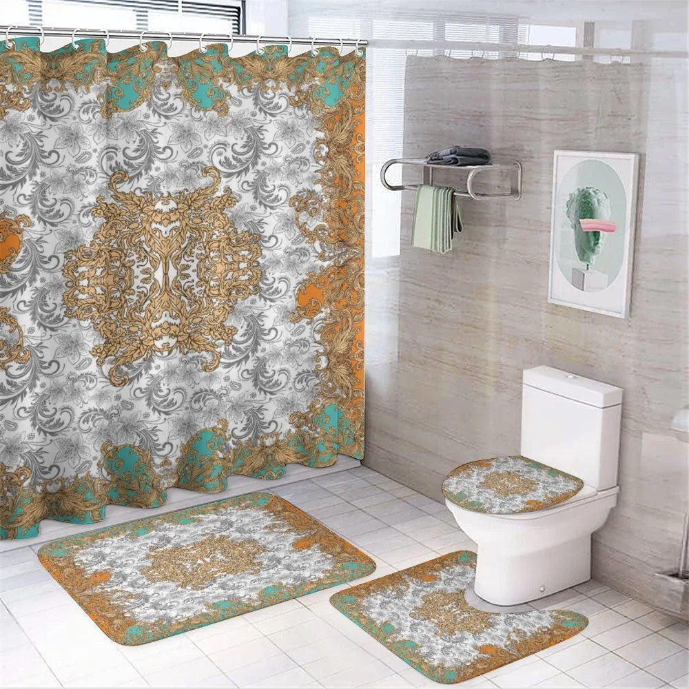 Victorian Swirling Ornaments 4-Piece Bathroom Set product video