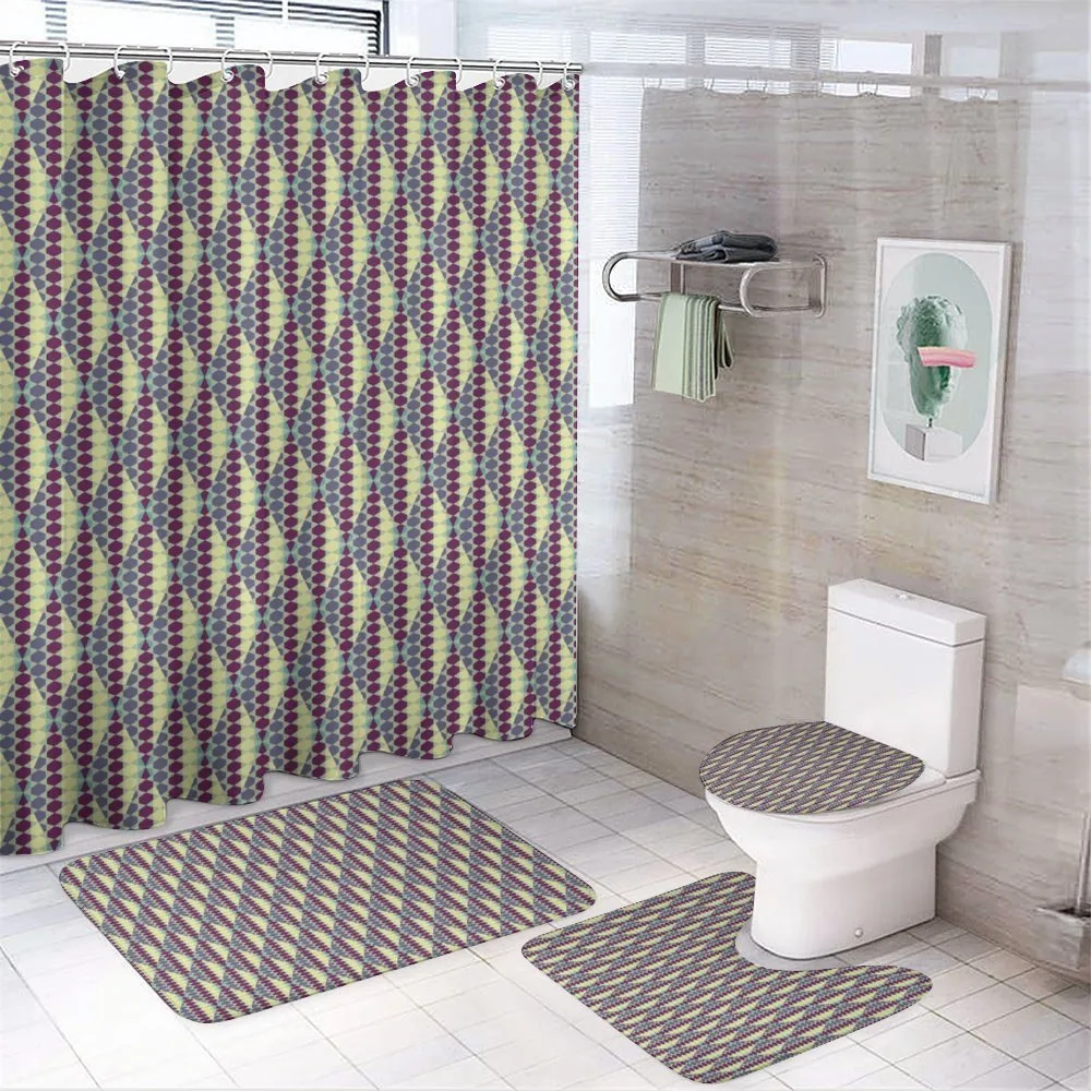 Abstract Geometric — 4-Piece Bathroom Set preview