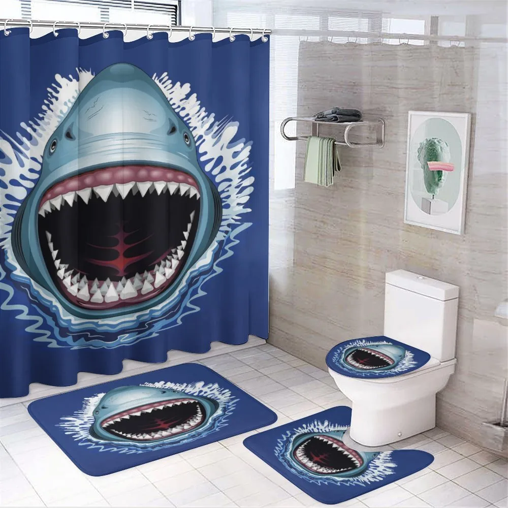 Attack Open Mouth Bite — 4-Piece Bathroom Set preview