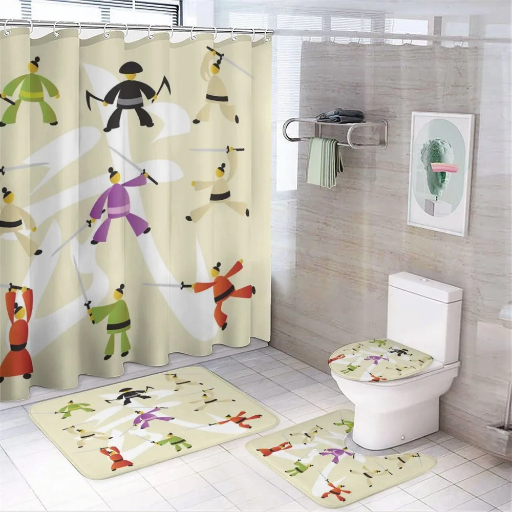 Japanese Martial Art Icons — 4-Piece Bathroom Set preview