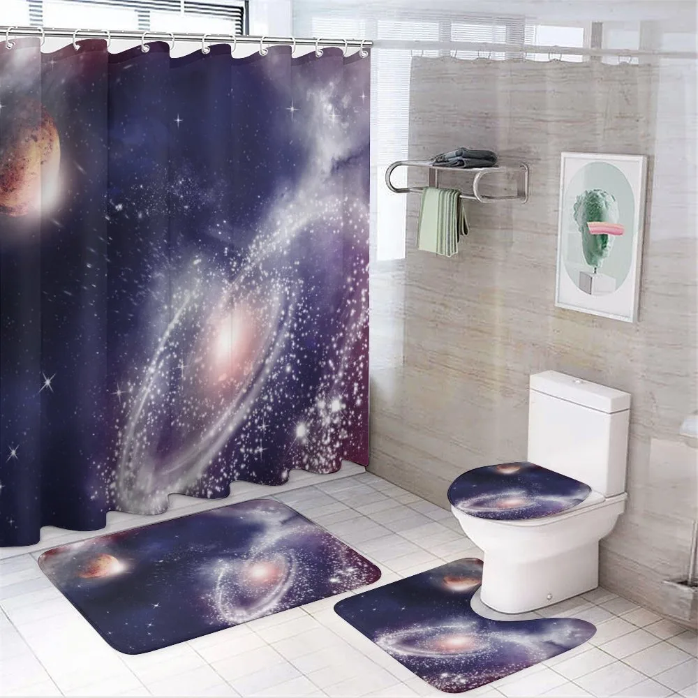 Nebula Planet Cosmic — 4-Piece Bathroom Set preview
