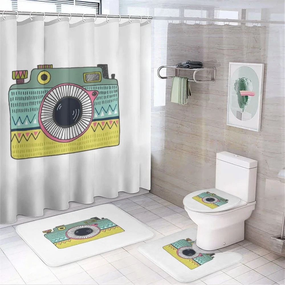 Nostalgic Photo Camera — 4-Piece Bathroom Set preview